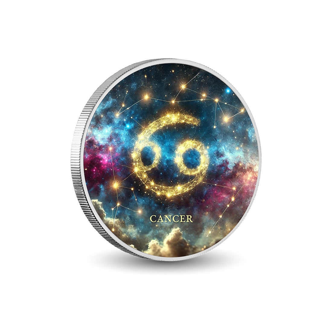 Zodiac Signs - Cancer 1oz Silver Coloured Coin