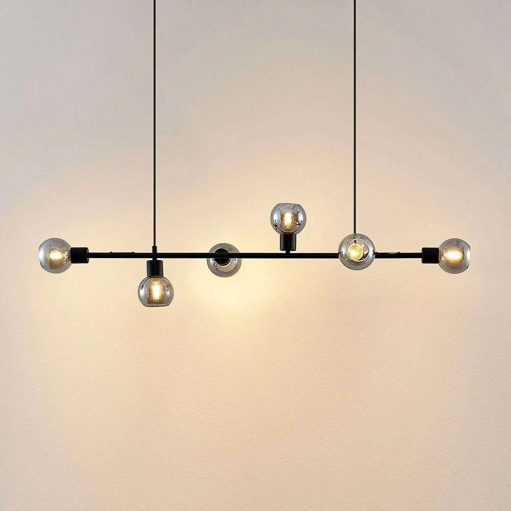 B-Ware Lindby Biscala Led Pendelleuchte Leuchte Lampe Deckenlampe E14 Schwarz Rauch301