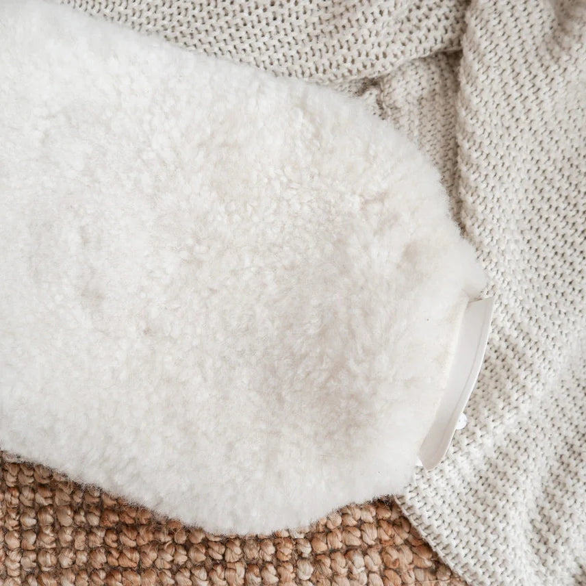 Van Buren - Lambskin Hot Water Bottle - with high-quality lambskin cover