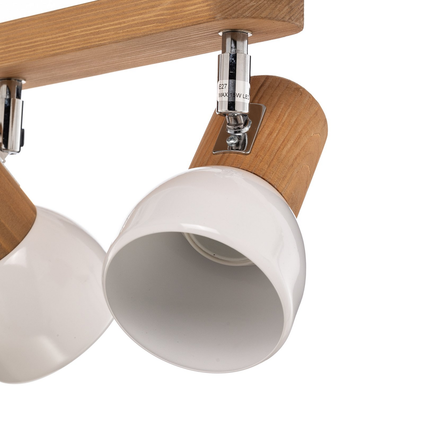 B-grade Envostar Nale ceiling spotlight, pine brown, ceiling lamp, ceiling light, spotlight