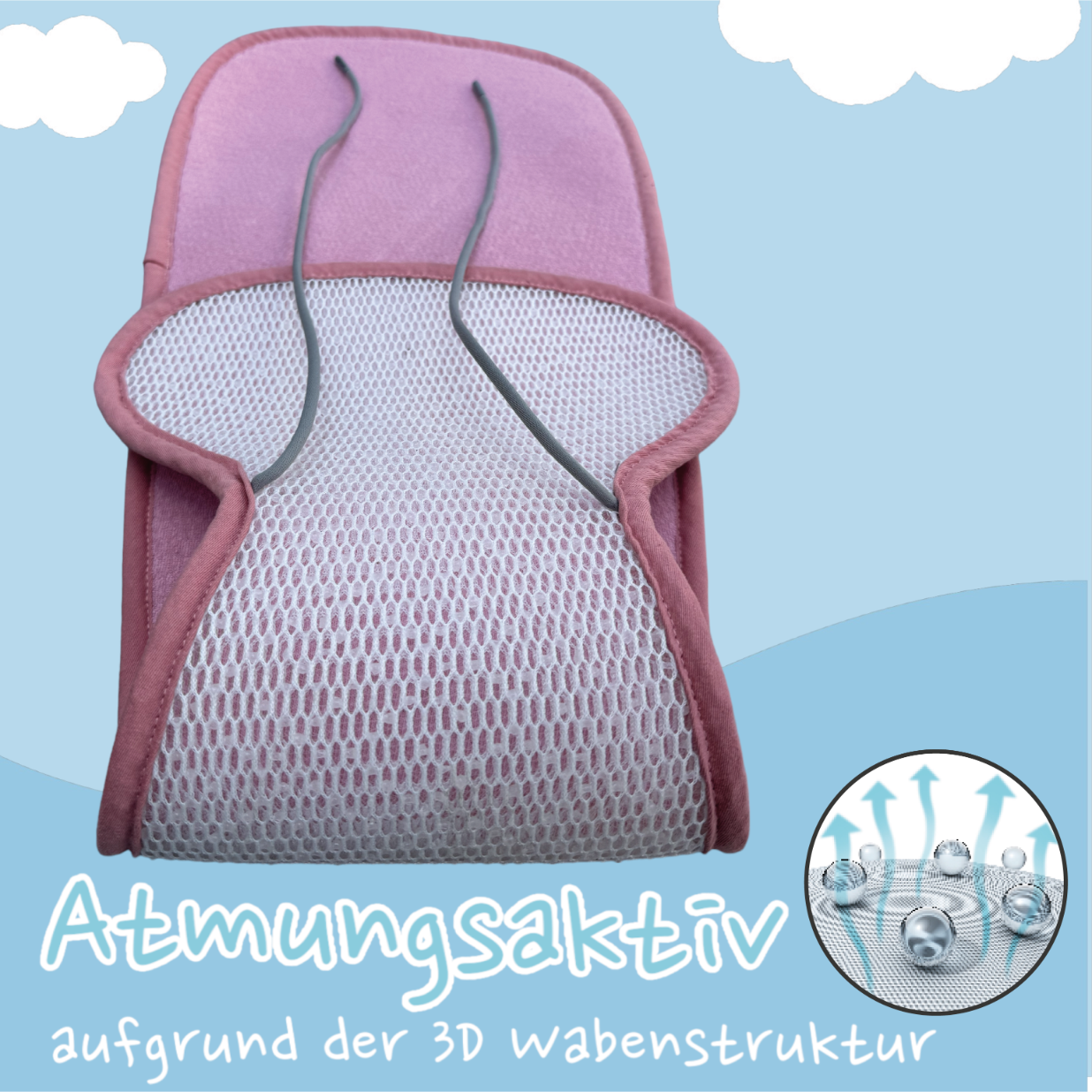 Autositz Sitzauflage Gruppe 2/3 Rosa