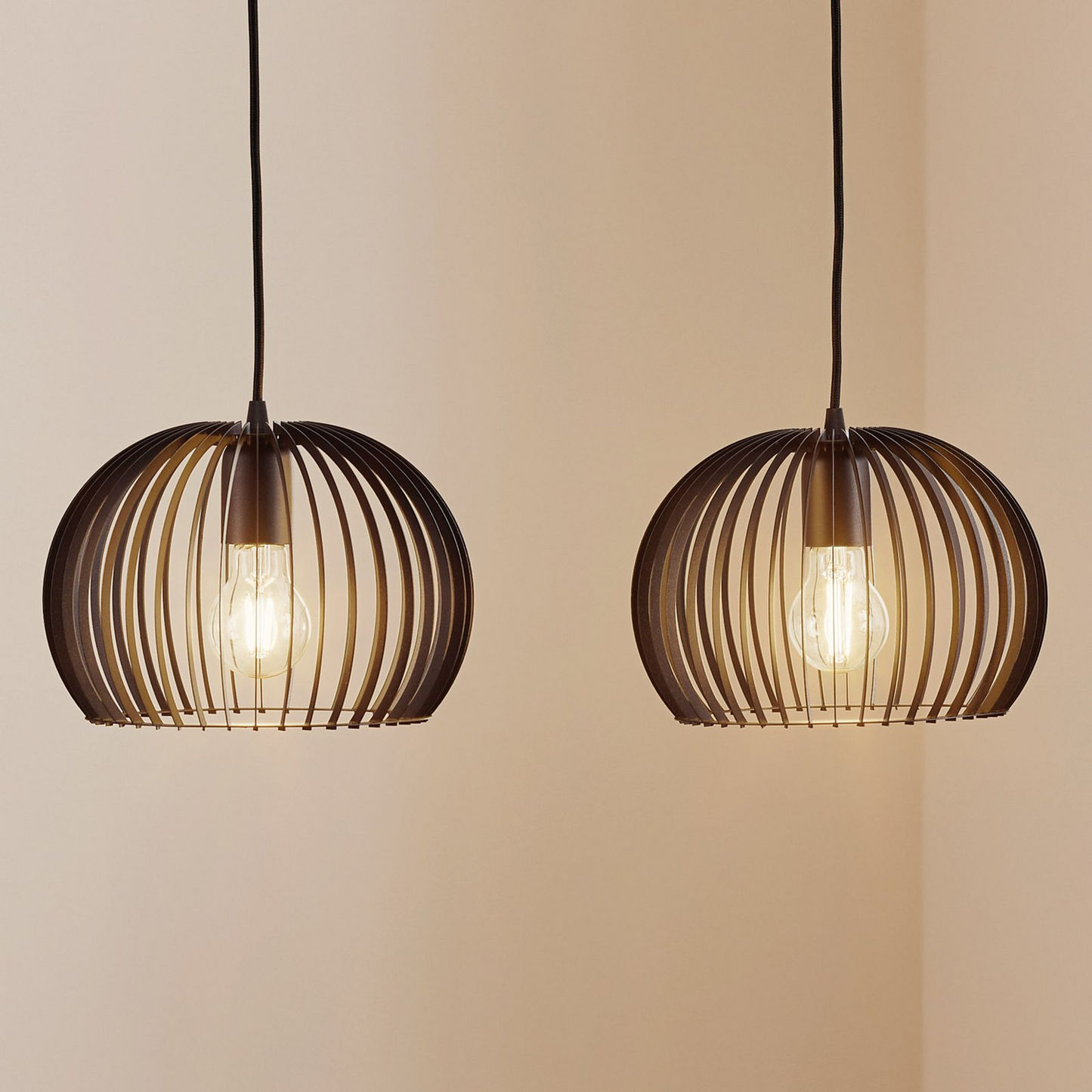 B-stock Euluna pendant light Larus black steel 2 bottles. Hanging lamp ceiling lamp lamp E27 