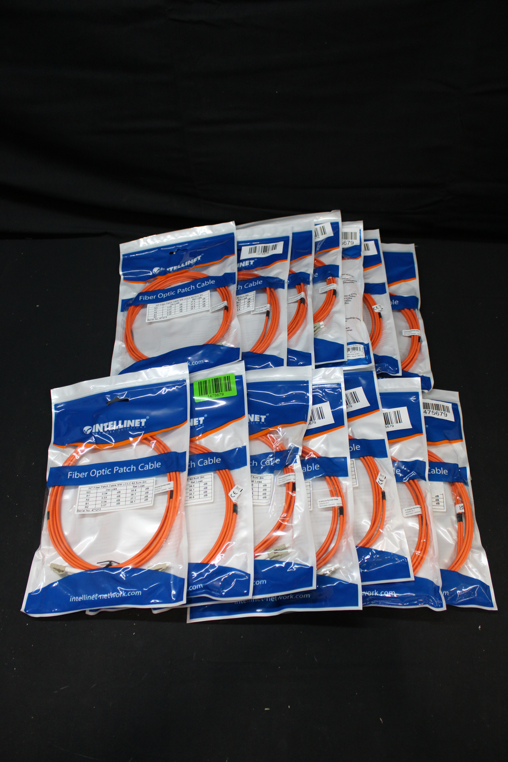 B-grade Intellinet 471213 fiber optic connection cable, network cable, 14 pieces