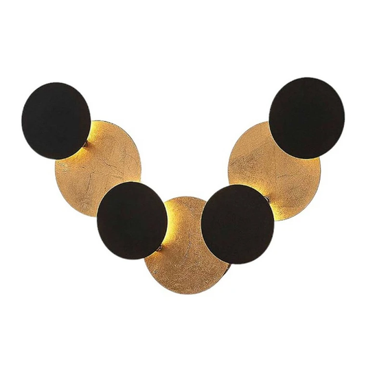 Lindby Grazyna LED veggljós í B-flokki, sjö ljós, 24W, svart 