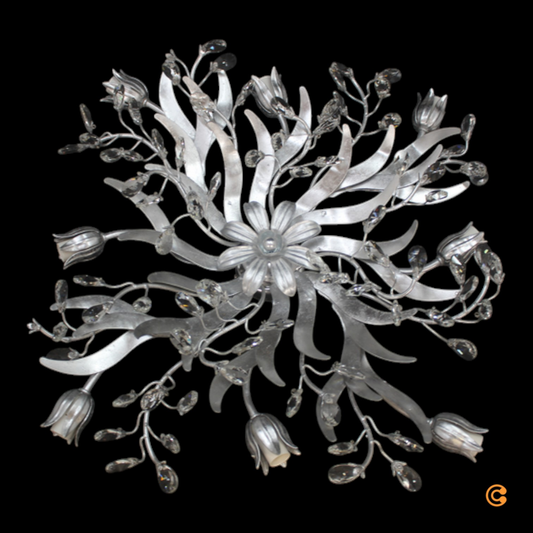 B-flokks Florentine loftlampi, ljósastæði Sara, 8 ljós, innanhússlýsing, LED