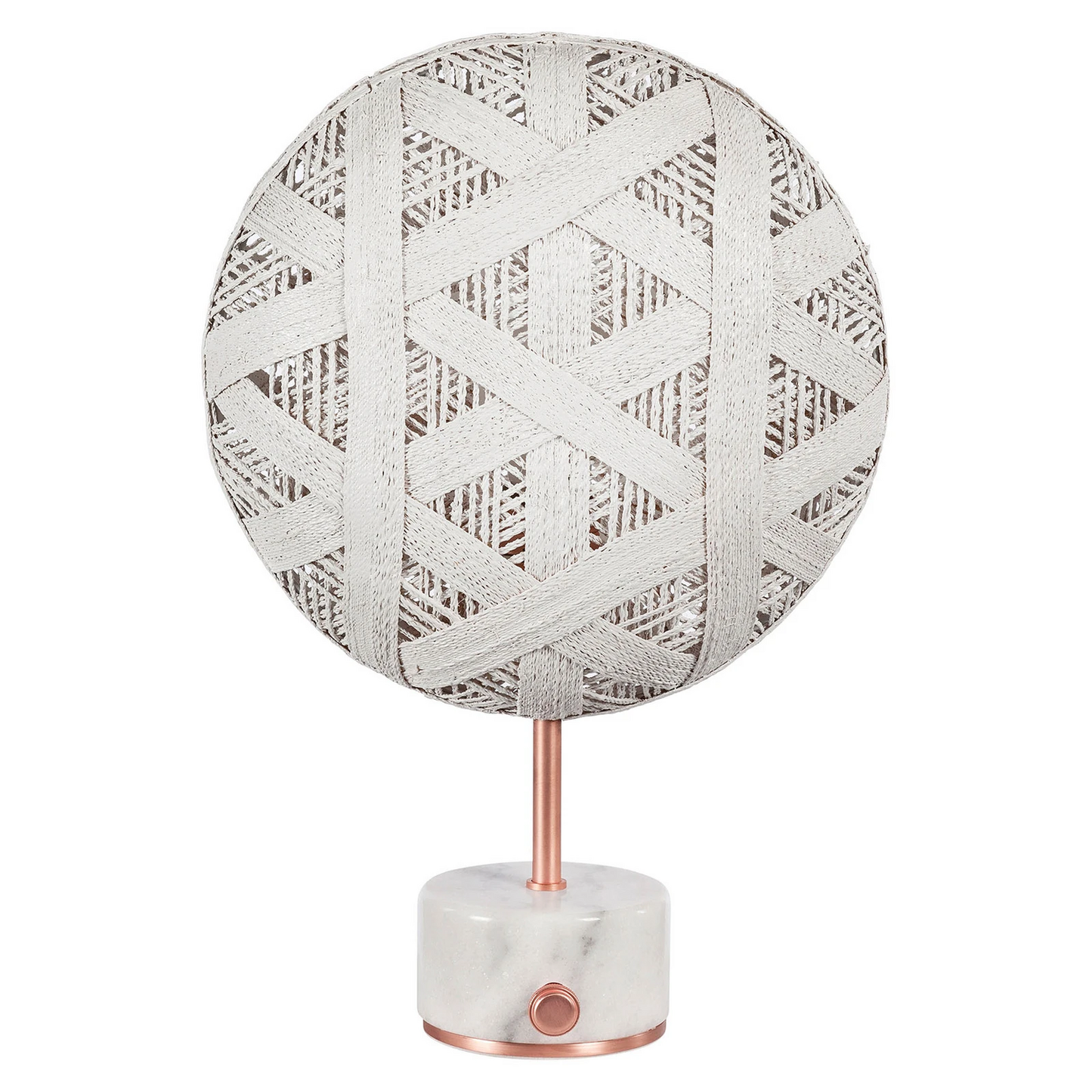 B-flokks Forestier Chanpen S sexhyrndur borðlampi, kopar/hvítur