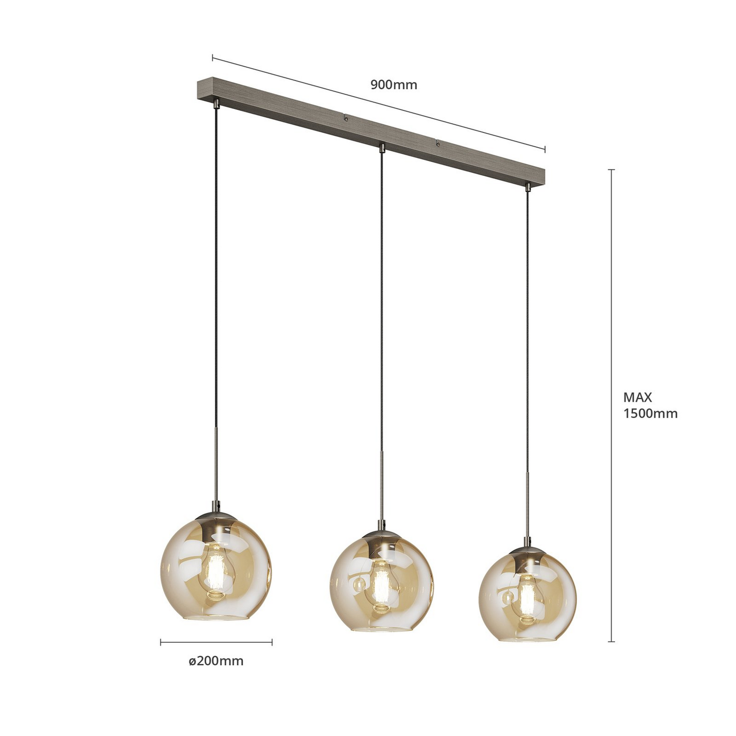 B-Ware Lindby Sofian Hängeleuchte Pendelleuchte Deckenlampe Leuchte Dreiflammig Am119