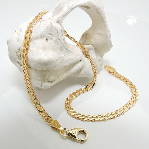 Armband 2,8 mm tvöfalt brynjað gull 14 karata - 19 cm