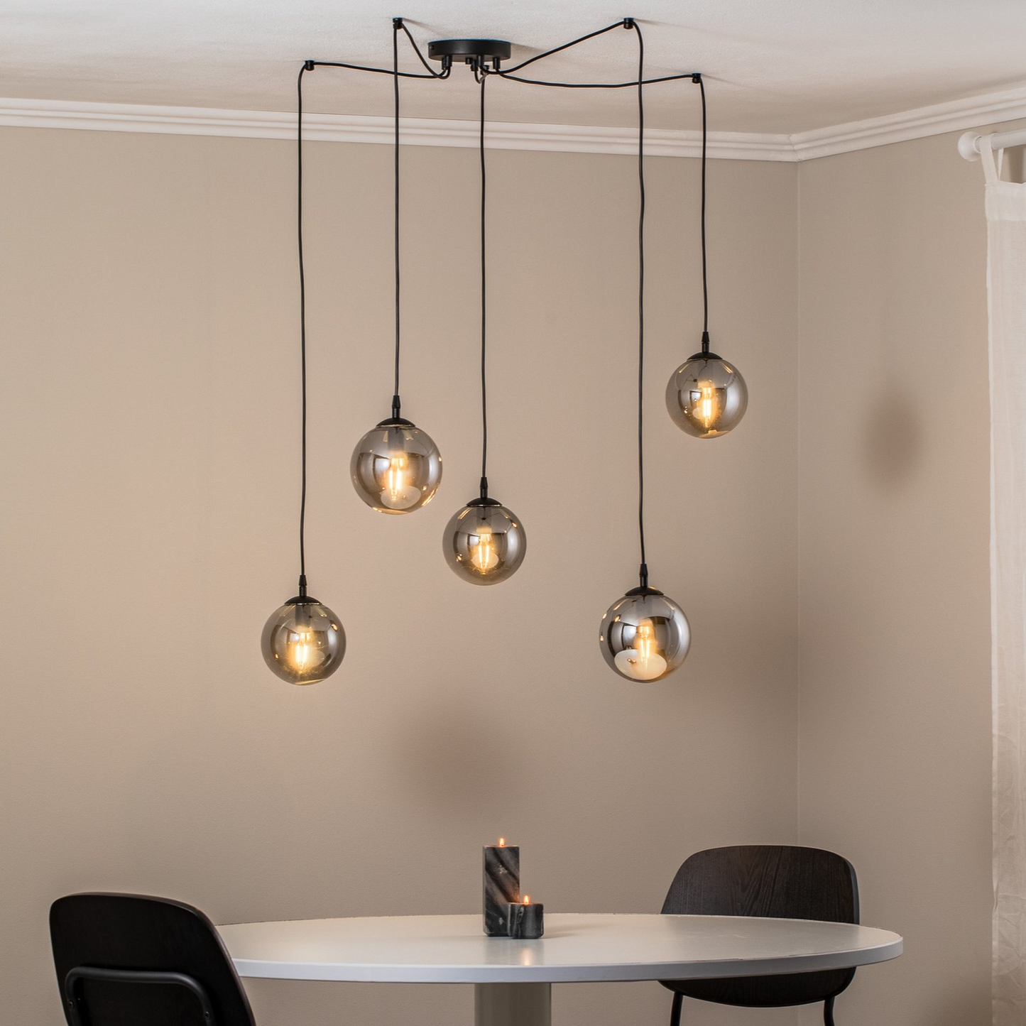 B-lager Euluna hengiljós Glassy loftlampi hangandi ljós stofuljós E14 