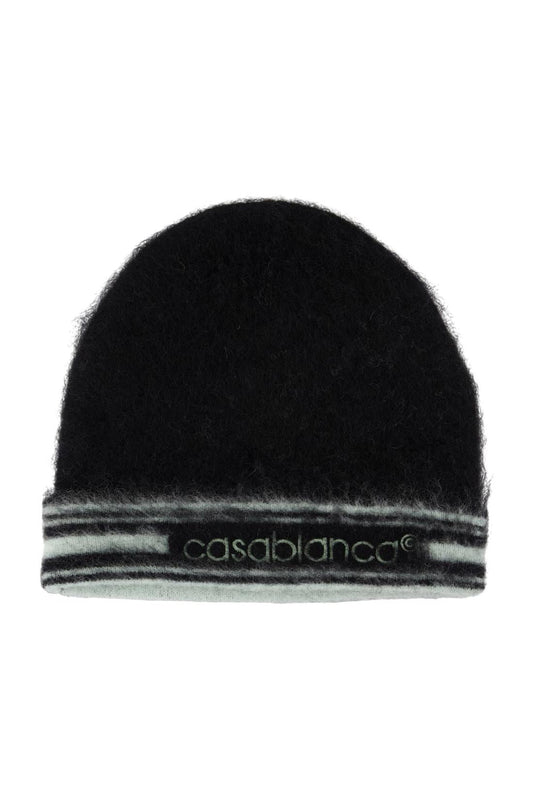 Mohair-Mütze - Casablanca - Wolle - Schwarz