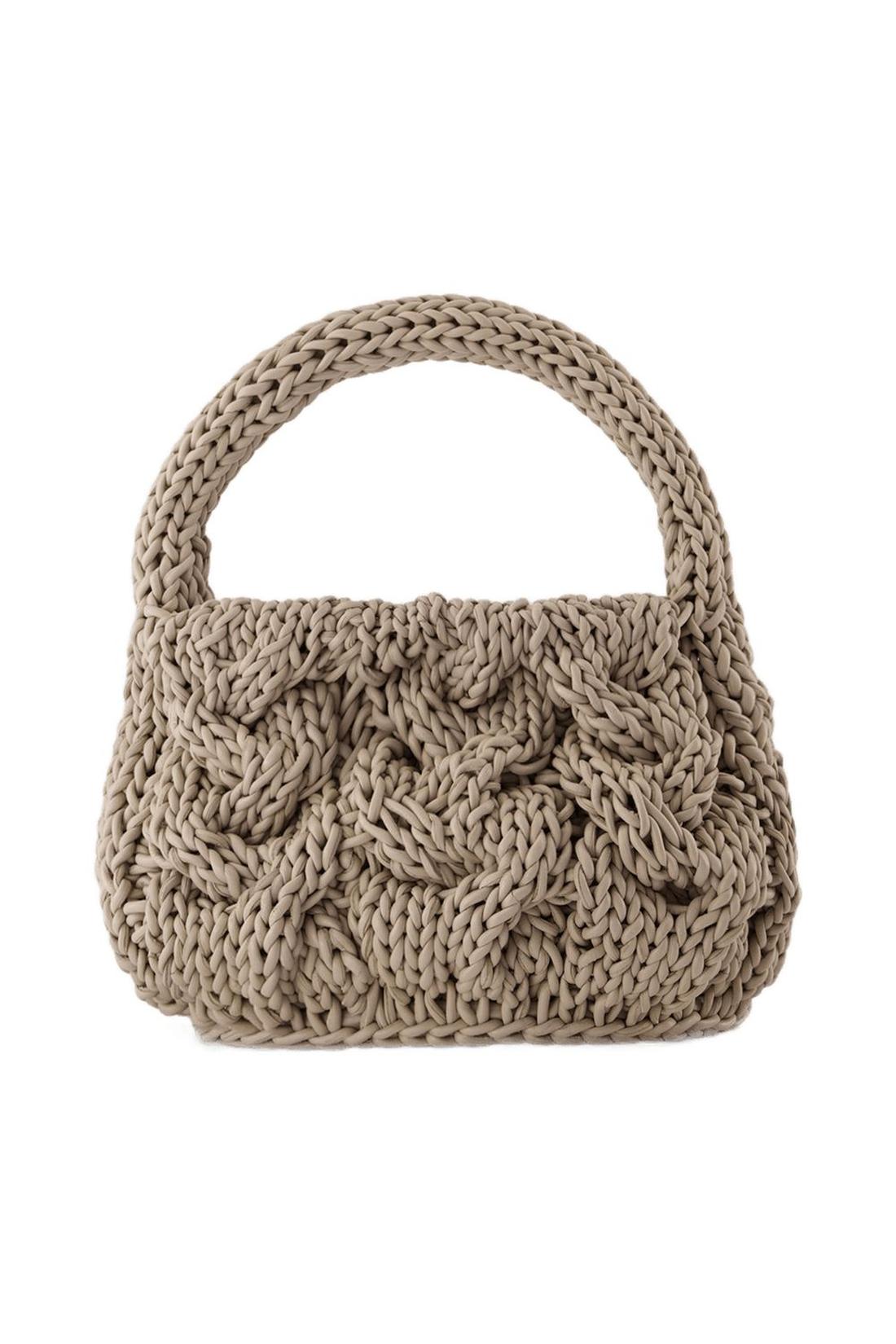 Small Cable Knit Schultertasche - J.W. Anderson - Leder - Grau