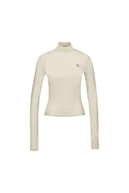 High Neck T-Shirt - Coperni - Nylon - Beige