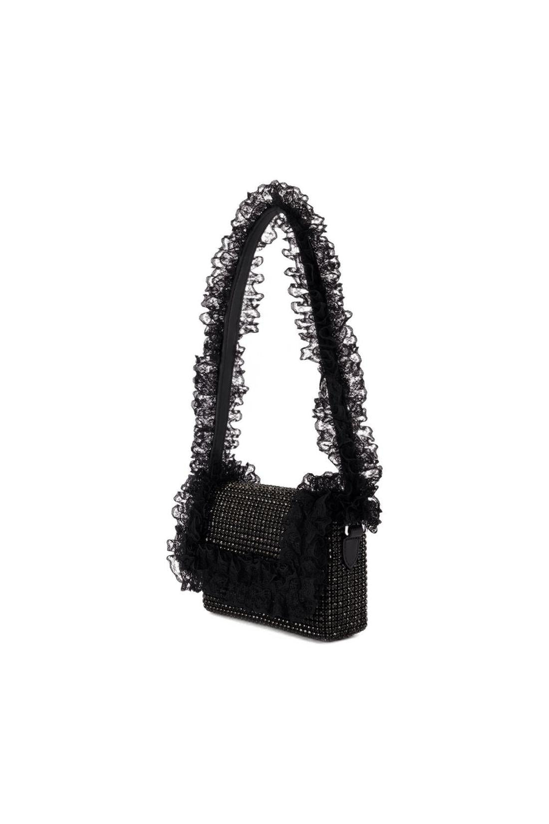Crystal Lace Detail Handtasche - SELF PORTRAIT - Synthetik - Schwarz