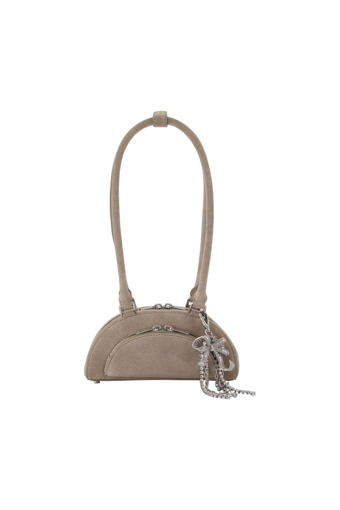 Mini With Charm Schultertasche - SELF PORTRAIT - Leder - Grau