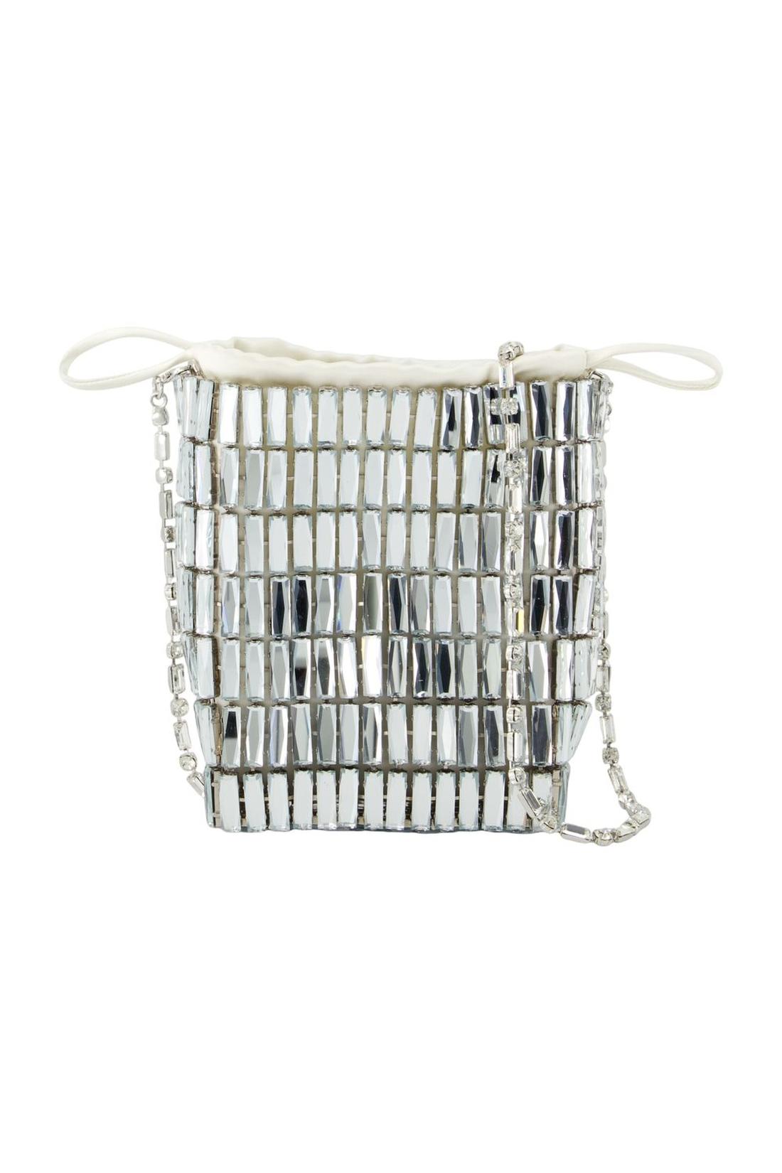 Crystal Mini Schultertasche - SELF PORTRAIT - Metall - Silber