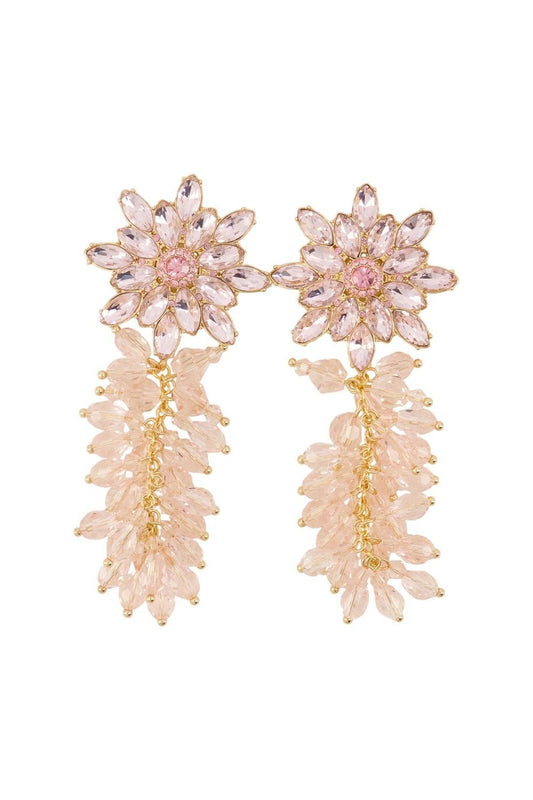 Cluster Flower Ohrringe - SELF PORTRAIT - Metall - Rosa