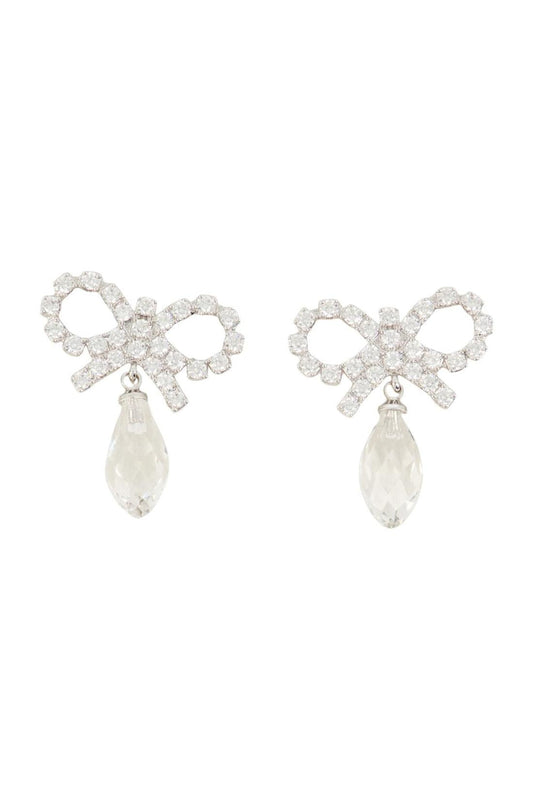 Bow Droplet Ohrringe - SELF PORTRAIT - Metall - Silber