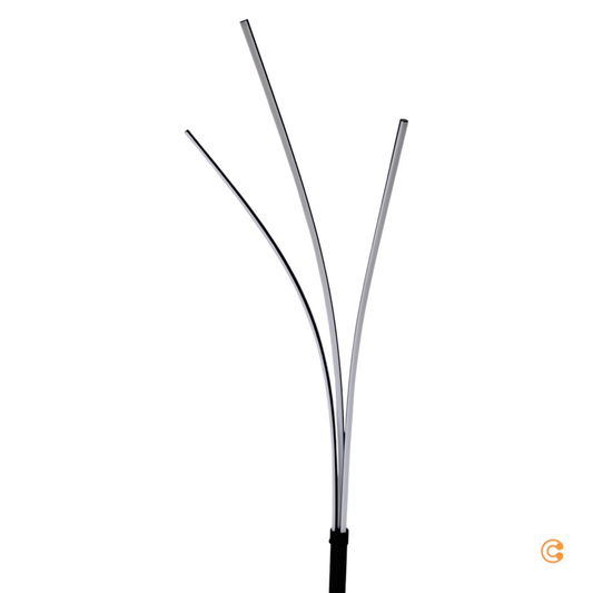 B-lager Just Light LED gólflampi Maja, þriggja ljósa lampi, leslampi, svartur