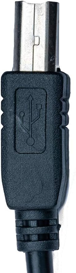 SYSTEM-S USB 2.0 snúra 10 m hleðslusnúra af gerð B tengi í gerð A tengi í svörtu