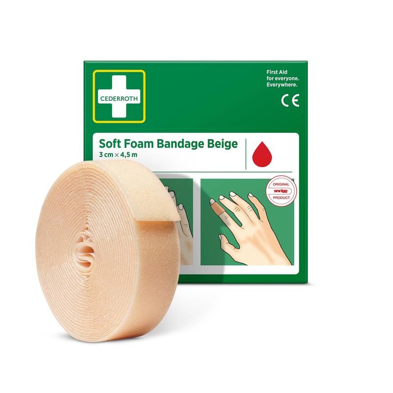 Cederroth soft foam binde beige 3x450cm | Packung (1 Stück)