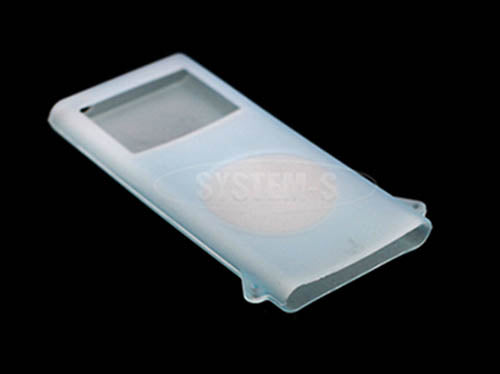 SYSTEM-S Sílikonhúð / Hulstur / Hlíf fyrir Apple iPod Nano 2 BLÁR