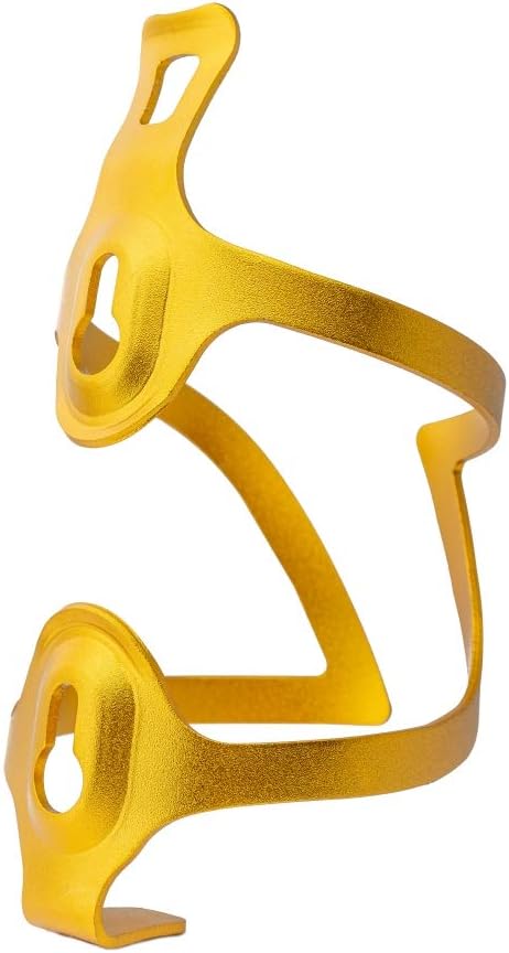 SYSTEM-S Fahrrad Flaschenhalter Halterung Befestigung aus Metall goldfarben