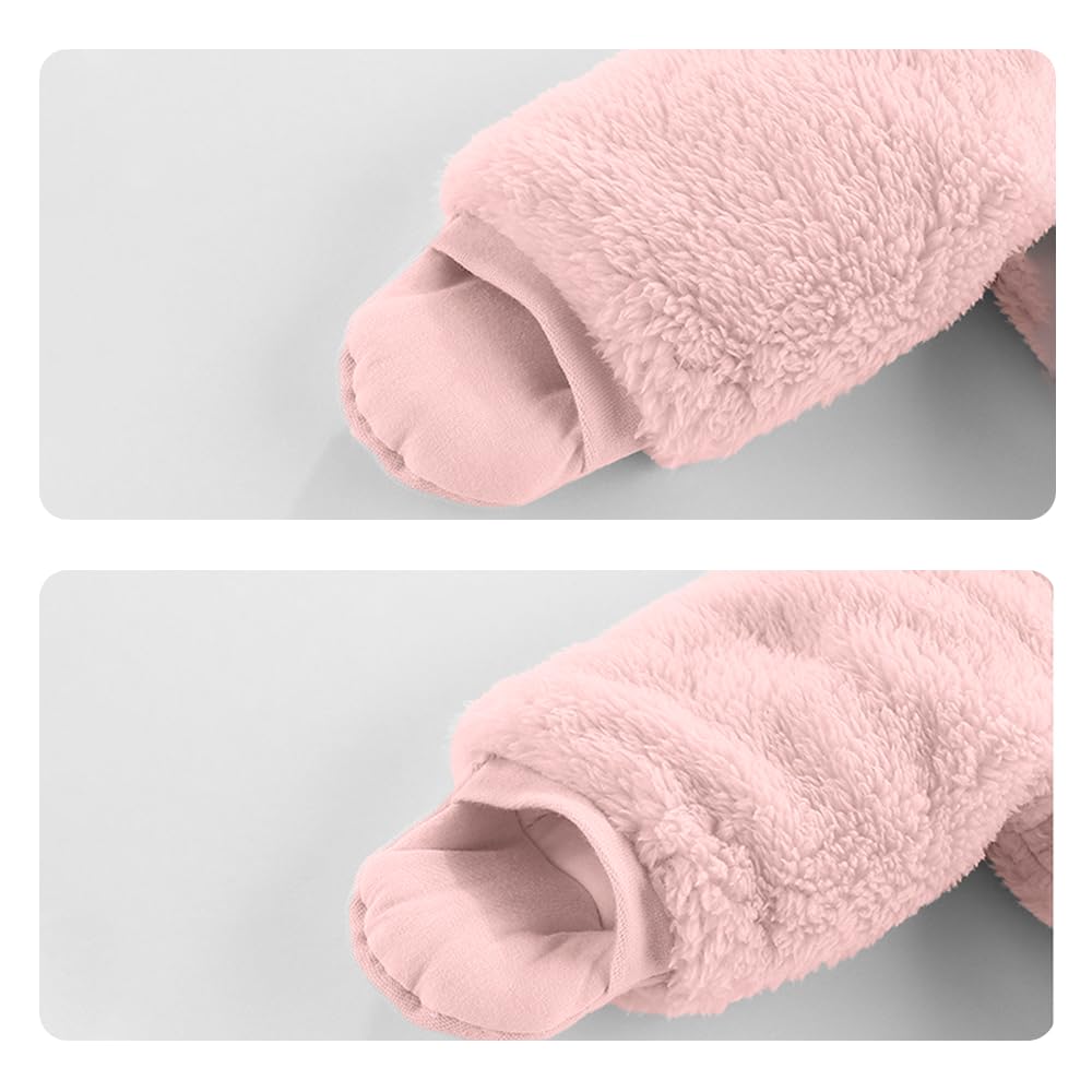 Barnasnjógallar Vetrargallar með hettu úr flís, hlýir gallar fyrir stelpur og stráka - Stærð 0-3 mánaða (59 cm), gulur 