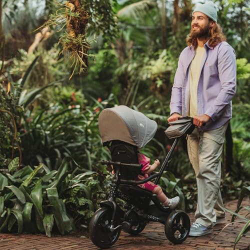 Bebeconfort Zephir, nettur barnavagn, 0-4 ára (allt að 22 kg), léttur ferðavagn (4,5 kg), stærð í farþegarými, flatt og stillanlegt sæti, geymslukörfa, Mineral Green