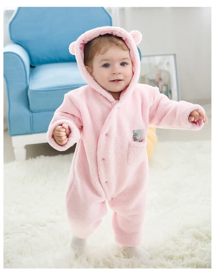 Vetrarsnjógalli fyrir börn, spariföt fyrir stráka og stelpur, eitt stykki með hettu, snjógallasett fyrir smábörn, þykkt og hlýtt, blátt, 3-6 mánaða 