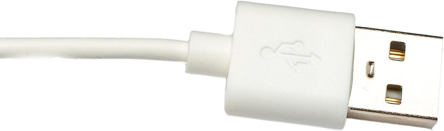 SYSTEM-S USB 2.0 Kabel 100 cm Ladekabel für Oppo Band 3 Pro 3 2 Smartwatch in Weiß