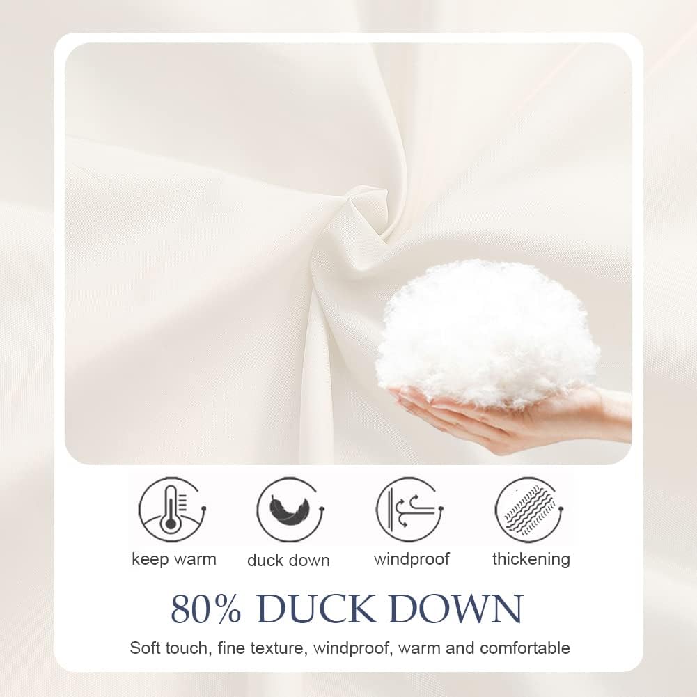 LSHDCER Snjógalli fyrir smábörn, strákar, stelpur, vetrargalli, skíðagalli, dúnjakki með loðhettu og dúnbuxum, tveggja hluta fatnaður