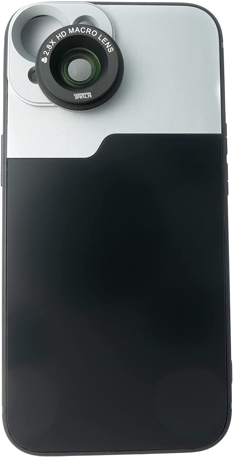 SYSTEM-S Macro Lens 2.8x HD Filter with Case in Black for iPhone 14