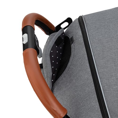 MoMi ESTELLE barnavagn fyrir börn frá 6 mánaða aldri (allt að 15 kg), samanbrjótanleg barnavagn með 5 punkta öryggisbelti, innkaupakörfu með útfellanlegri virkni, sjónaukahandfangi