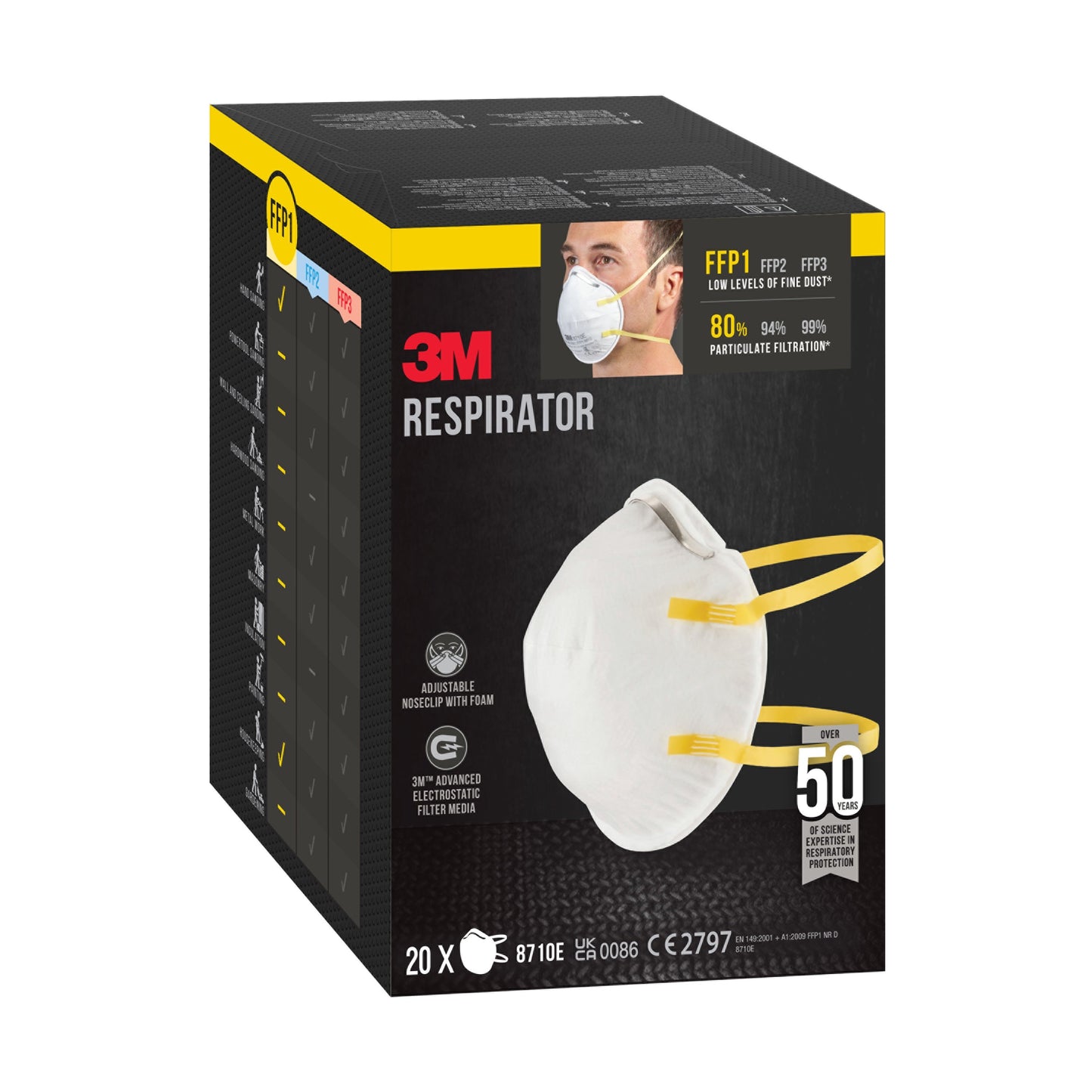 3M™ Partikelmaske 8710E, FFP1, ohne Ventil