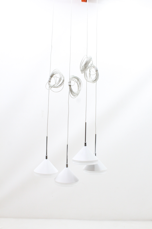 Fabas Luce LED hengiljós Isabella hengiljós, fjögurra pera hvítt, á lager