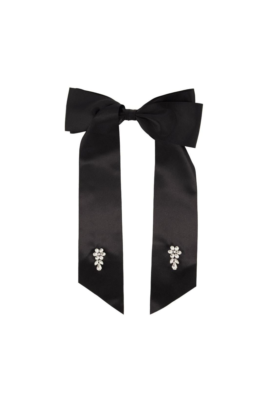 Flower Bow Haarspangen - Simone Rocha - Polyester - Schwarz