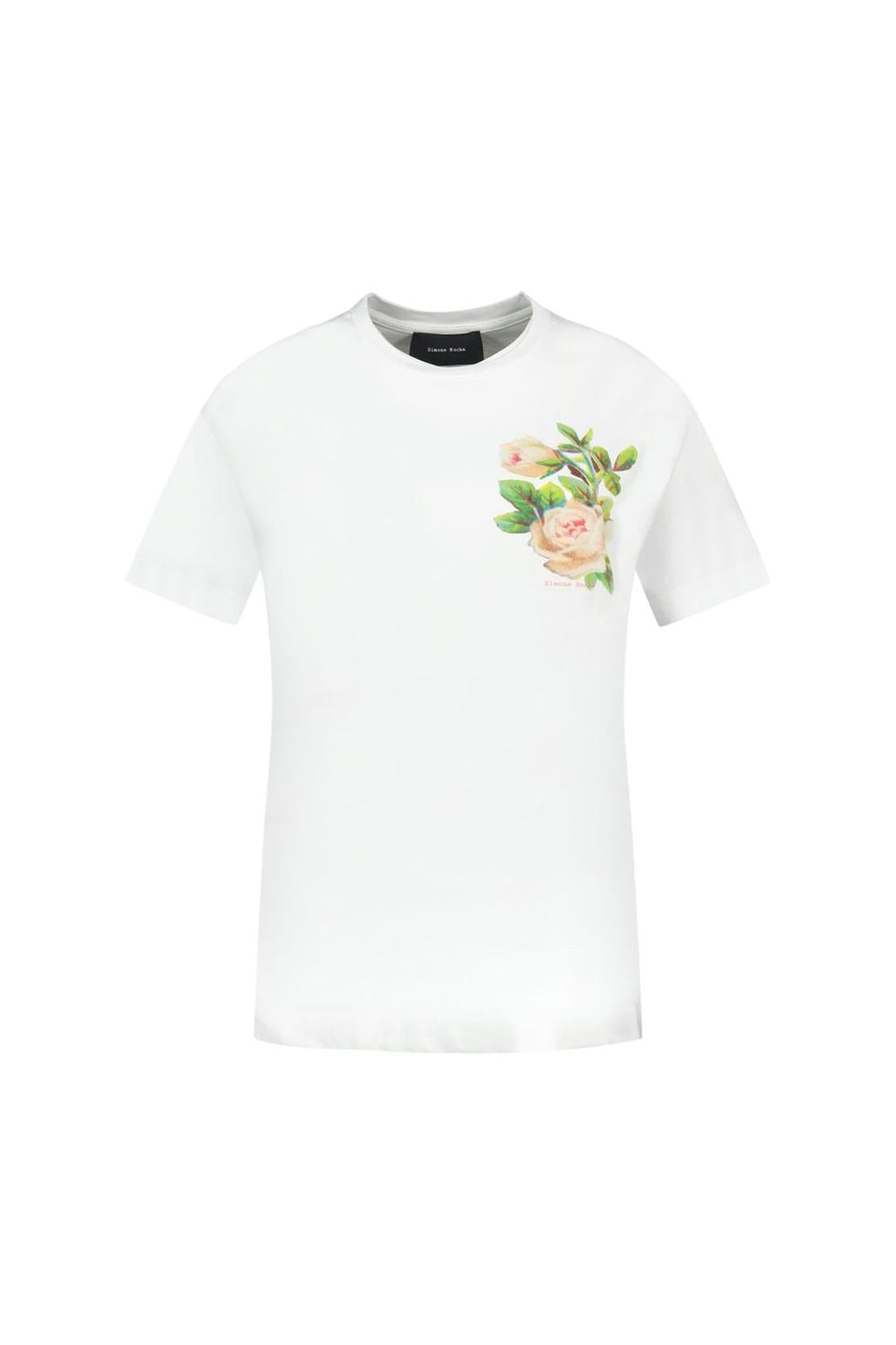 Pink Banquet T-Shirt - Simone Rocha - Baumwolle - Weiß