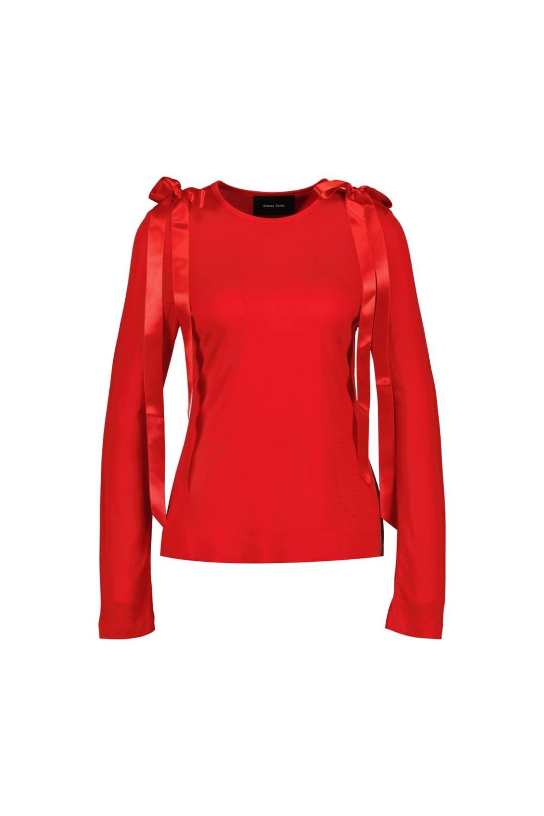 Bow Tail T-Shirt - Simone Rocha - Synthetik - Rot