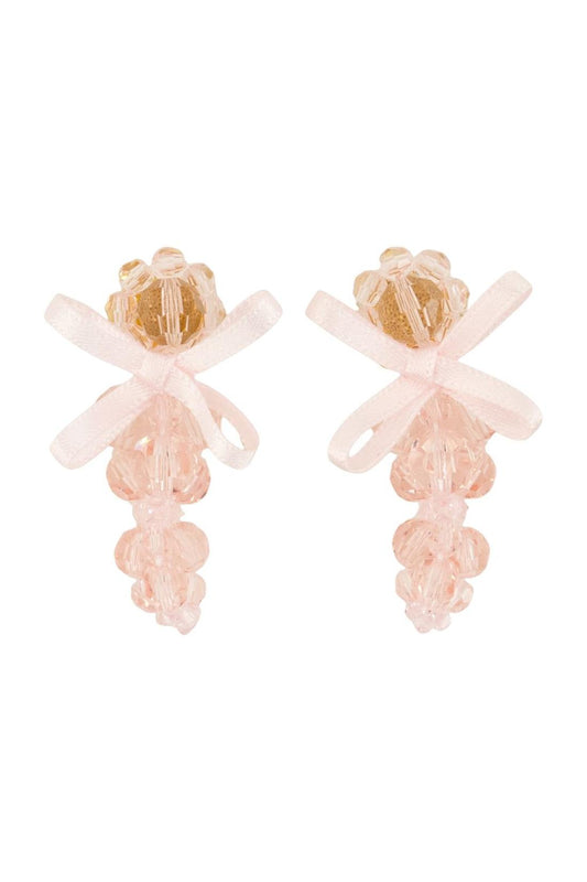 Petite Bow Ohrringe - Simone Rocha - Crystal - Pink