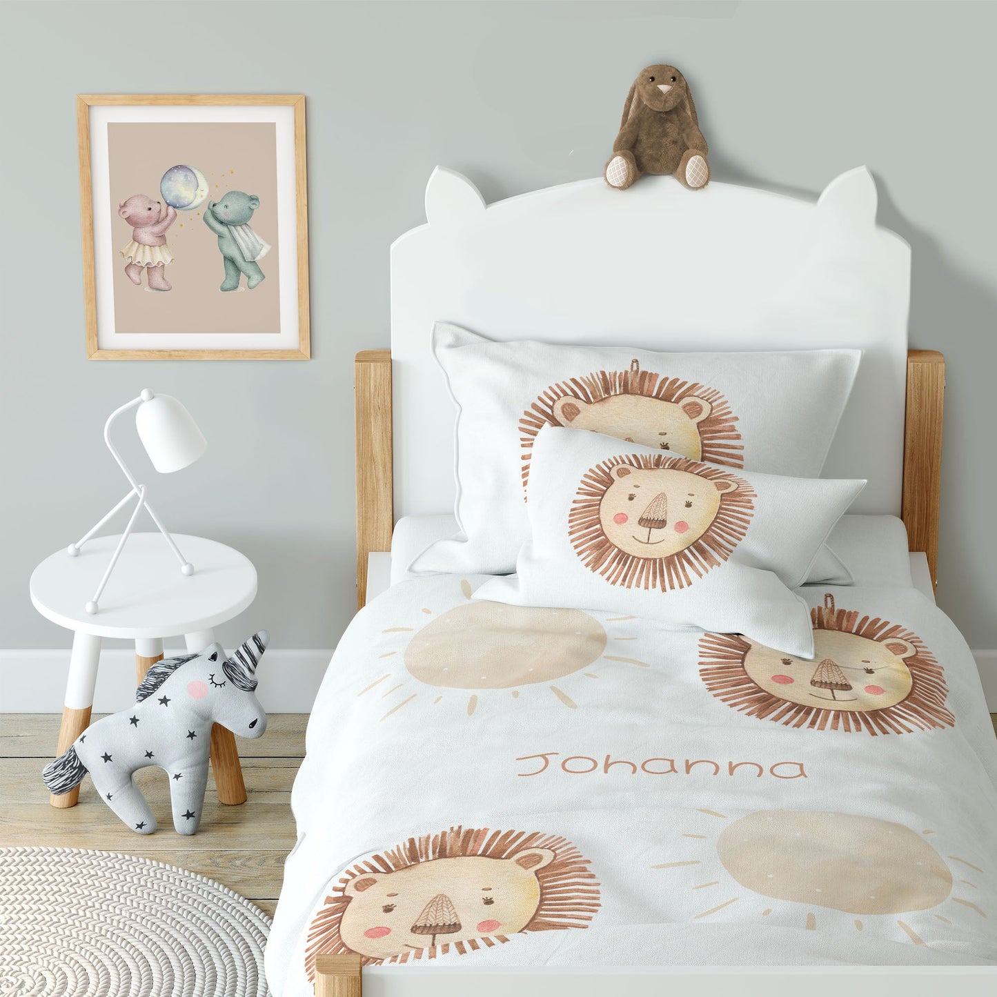 "Lion" Premium children's bedding with name