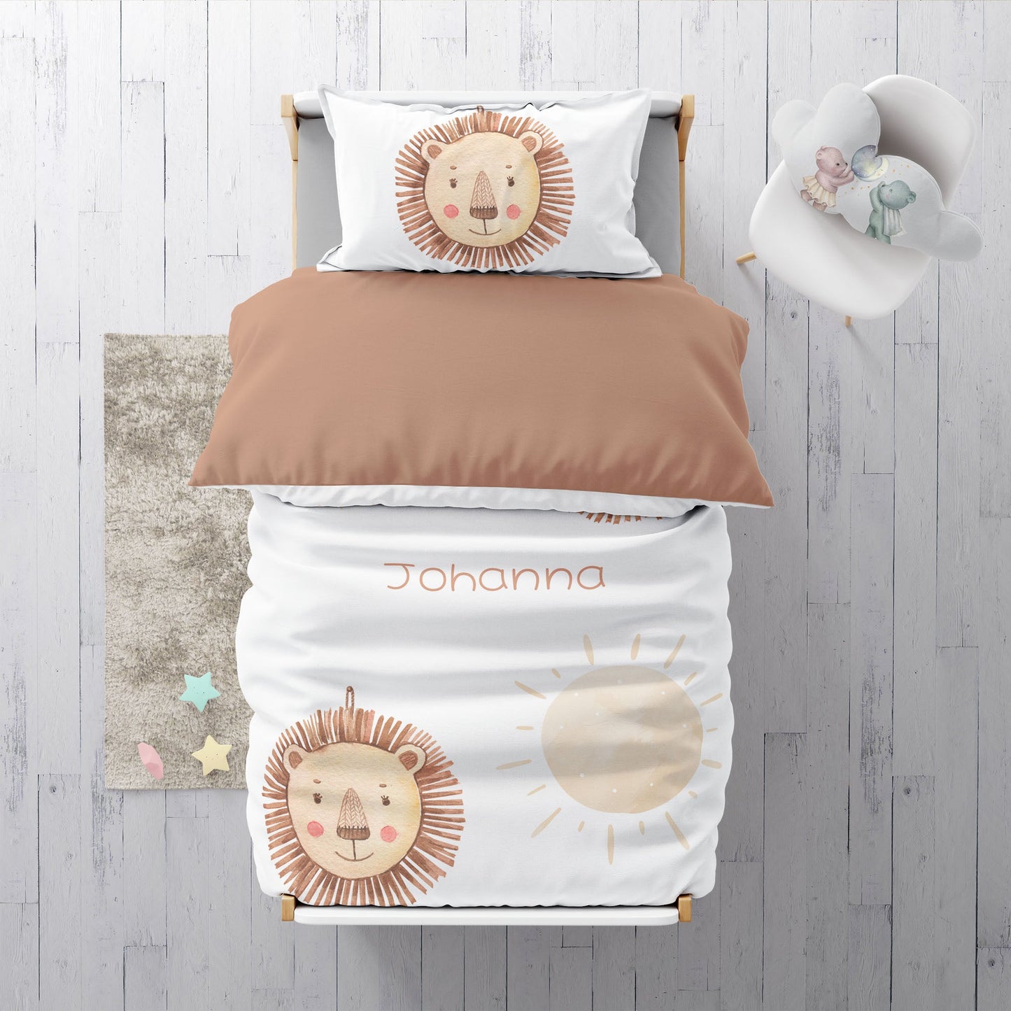 "Lion" Premium children's bedding with name