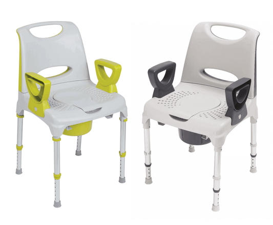AQ-TICA Shower &amp; Toilet Chair 2in1, height adjustable, 150 kg load capacity