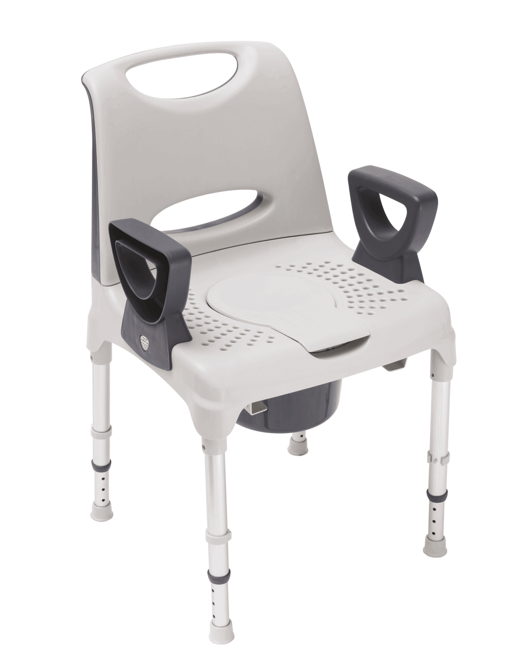 AQ-TICA Shower &amp; Toilet Chair 2in1, height adjustable, 150 kg load capacity
