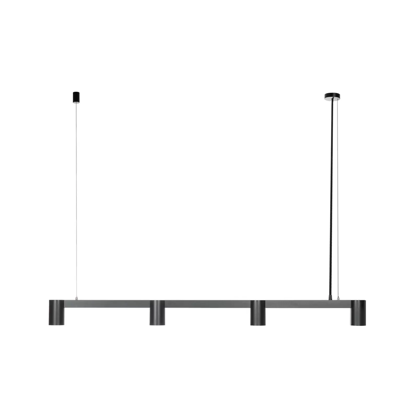 B-flokks Arcchio Brinja hengiljós, loftlampi, svart, 4 ljós, aflöng