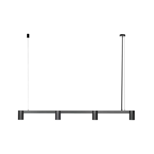 B-flokks Arcchio Brinja hengiljós, loftlampi, svart, 4 ljós, aflöng