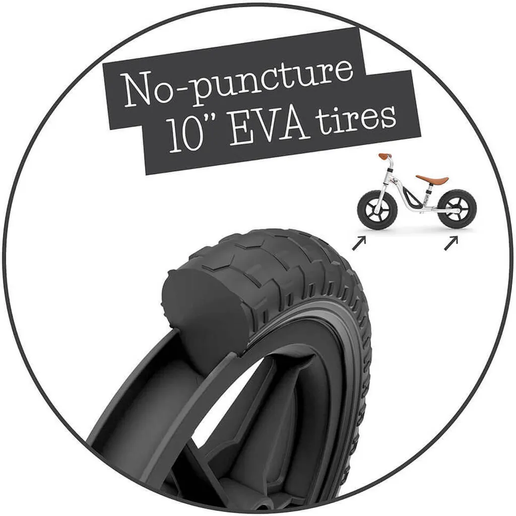 B-flokks Chillafish Charlie jafnvægishjól, barnahjól, 10 tommu hjól, silfurlitað