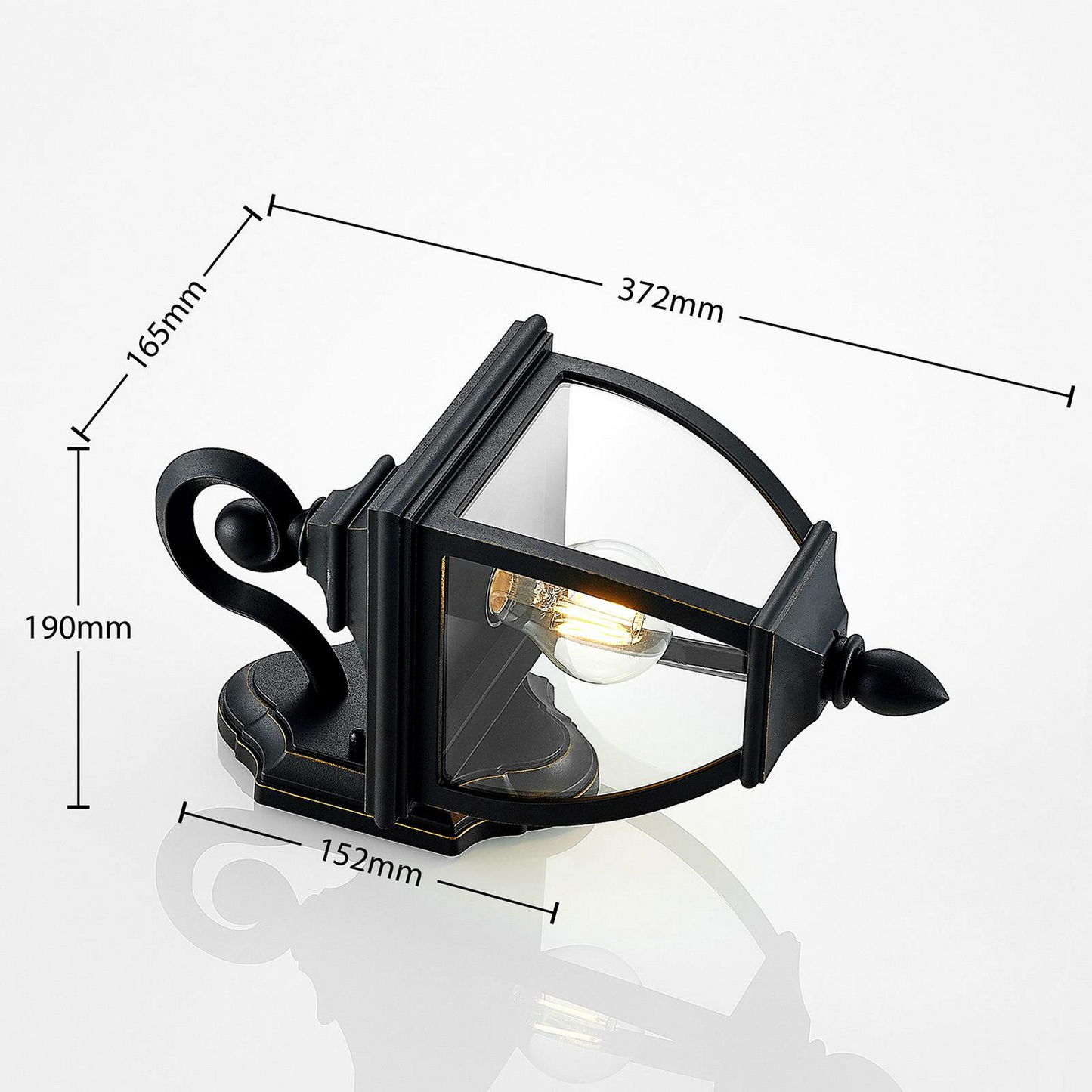 B-grade Lindby Cerys outdoor wall light, lantern light, garden light, decorative lantern E27914