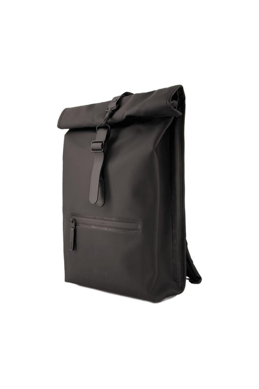 Rolltop Rucksack - Rains - Synthetik - Schwarz