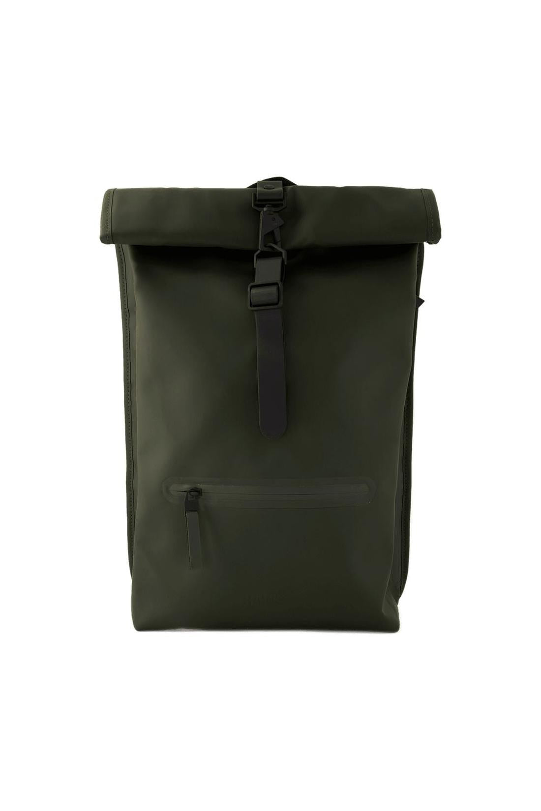 Rolltop Rucksack - Rains - Synthetik - Grün
