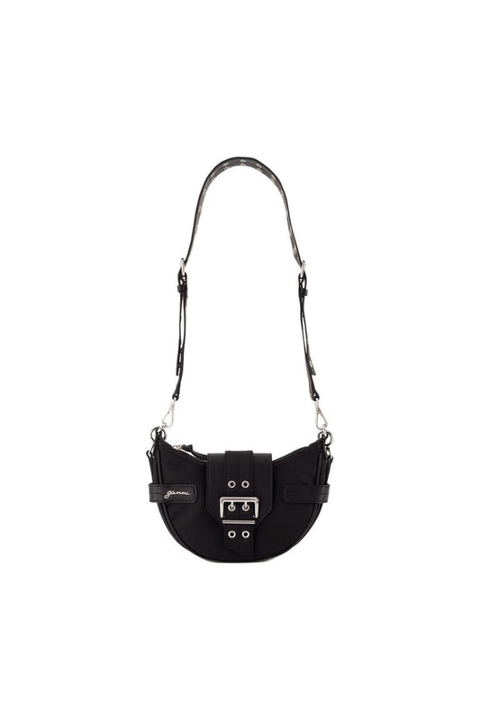 Bucky Small Schultertasche - Ganni - Nylon - Schwarz
